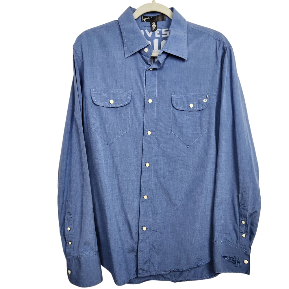 Howe Blue Casual Button Down Shirt